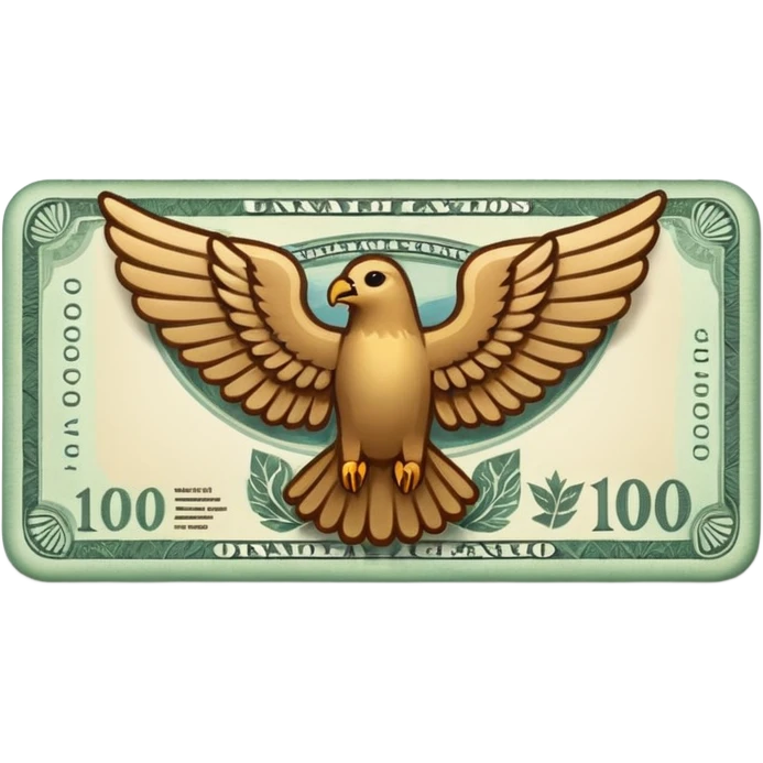 billete con alas emoji