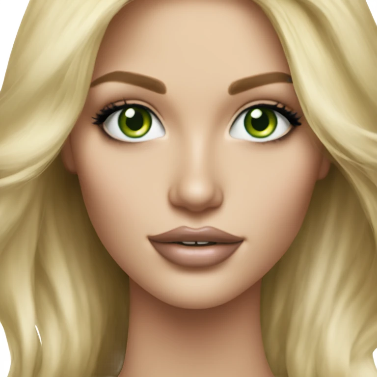 Realistic victoria secret model blonde green eyes  emoji