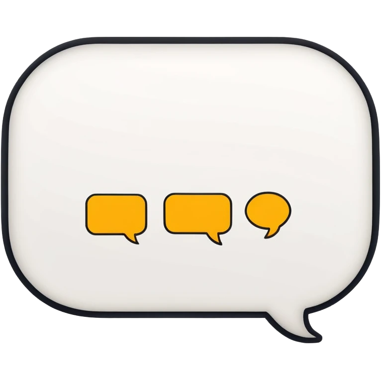 a speech bubble from a customer testimonial emoji