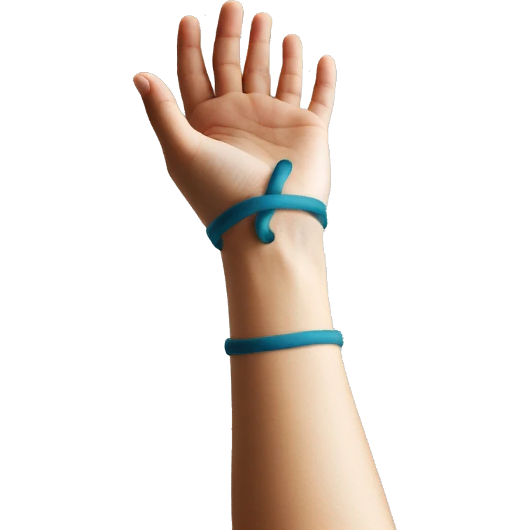 Rubber band on wrist  emoji