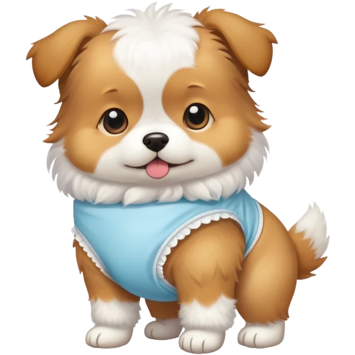 dog wearing a diaper emoji