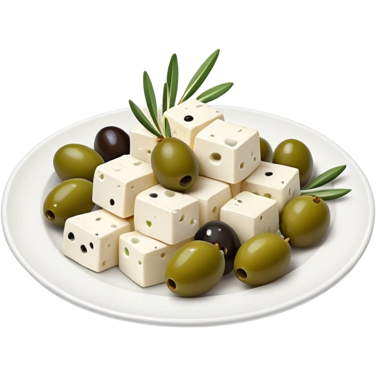 Plate of feta and olives emoji