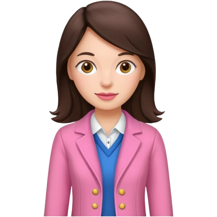 brunette woman with pink dutch clothing emoji