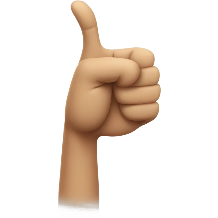 2 thumbs up on the same hand emoji