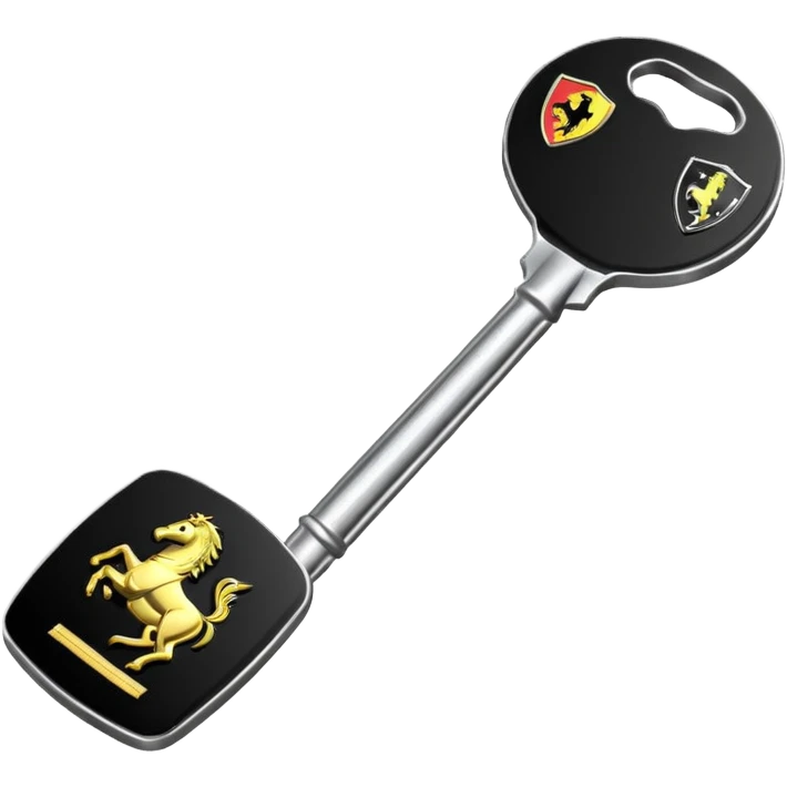 Ferrari key with a black background emoji