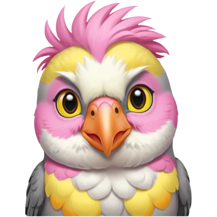 cute grey cockatiel emoji
