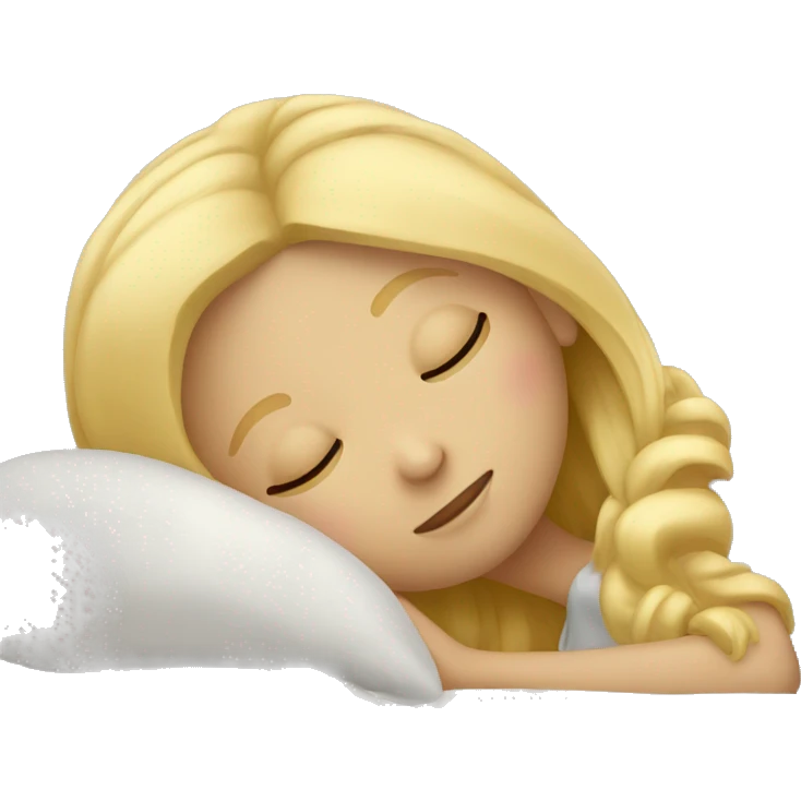 Blond girl sleeping emoji