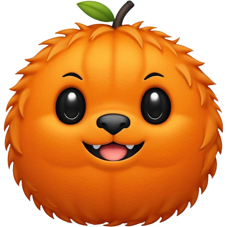An orange and black stitch from lilo and stitch emoji
