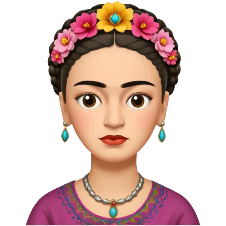 Frida Kahlo paints emoji