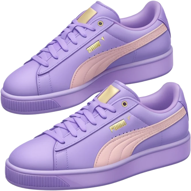 softfoam+pastel purple puma shoes emoji
