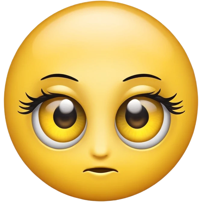 rolling eye emoji with lashes emoji
