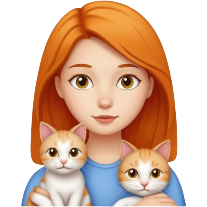 Chica y su gato emoji