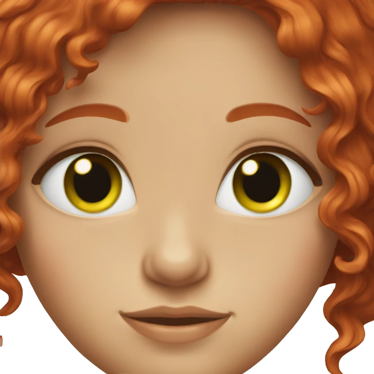 red hair girl with green eyes emoji
