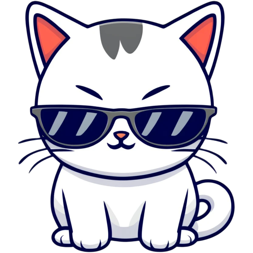 Cat with sunglasses emoji