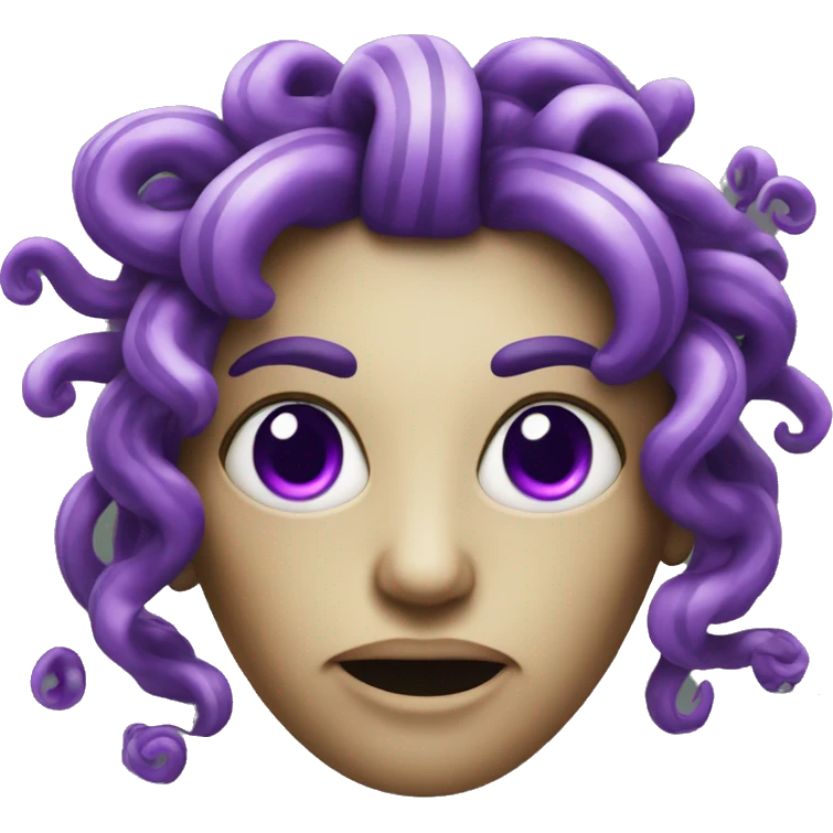 Medusa with purple eyes emoji