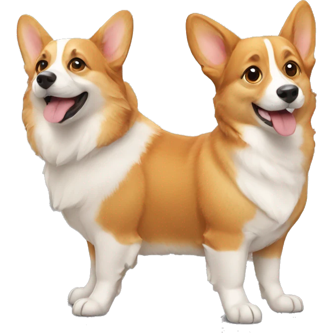 Corgi and cat emoji
