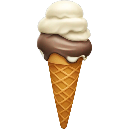 Ice cream with apple  emoji