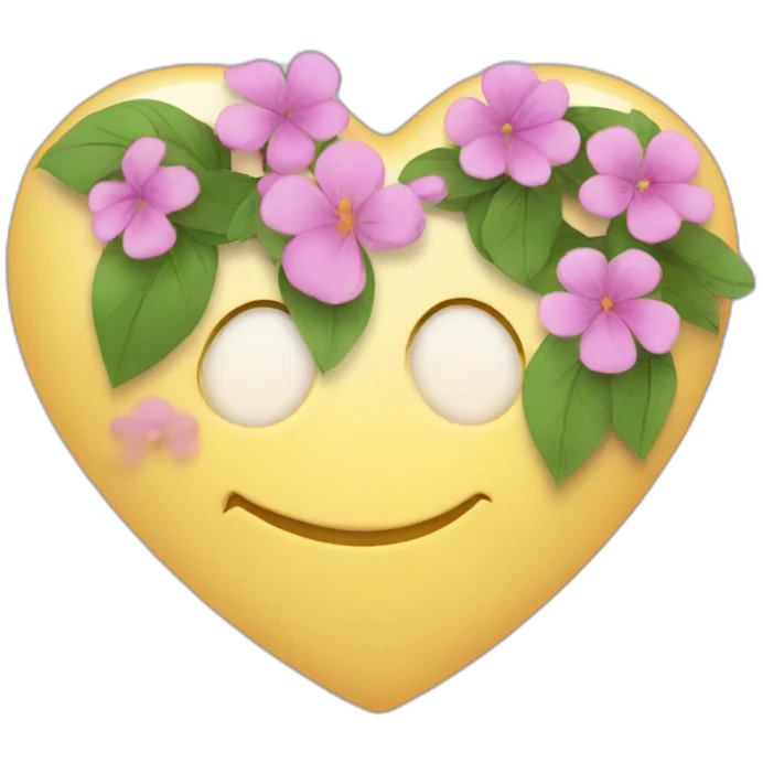 coeur en fleur emoji