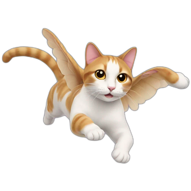 cat flying emoji
