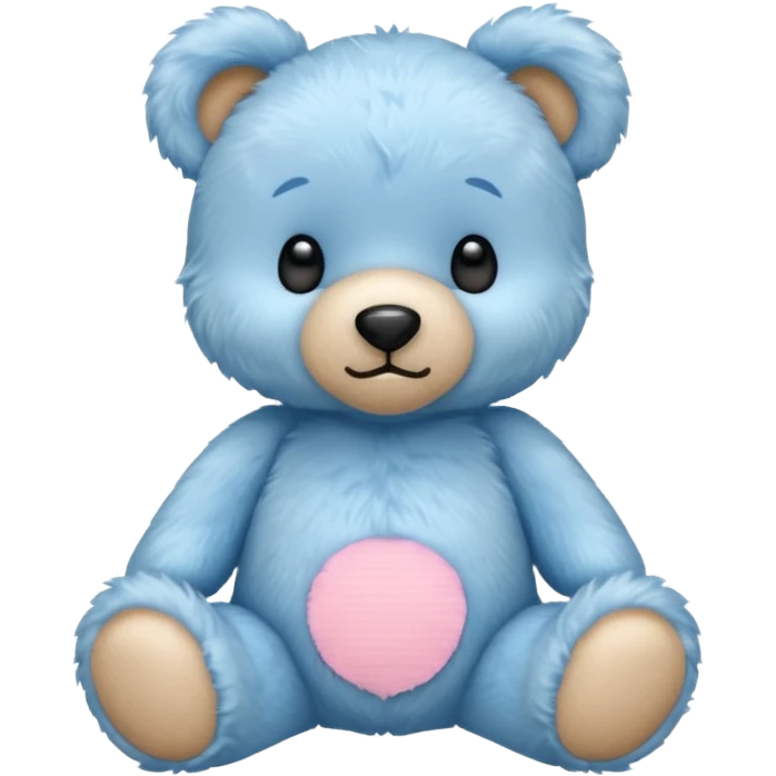 Blue and light blue teddy bear  emoji