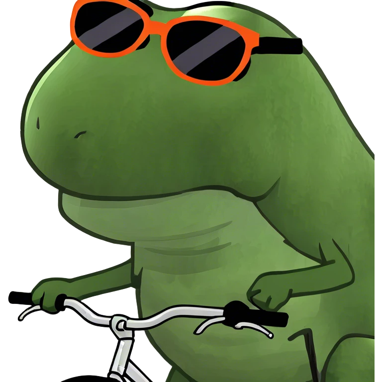 Dinosaur on a bike emoji