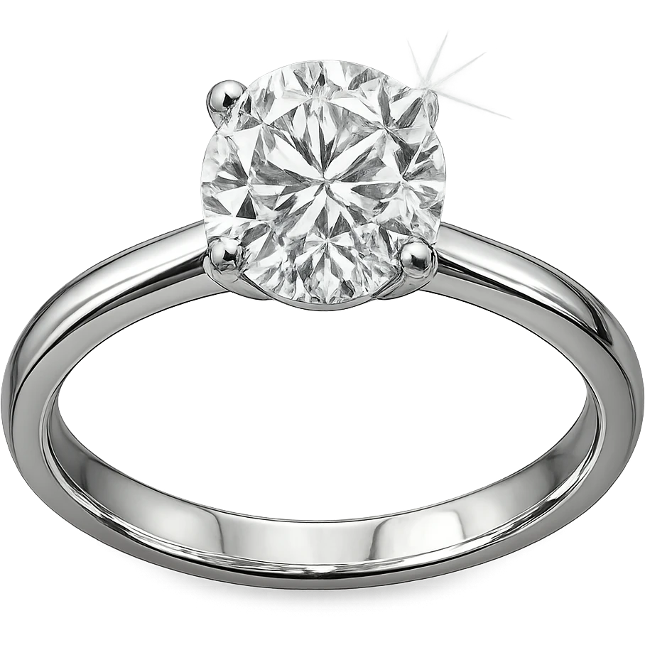white sparkling diamond ring emoji