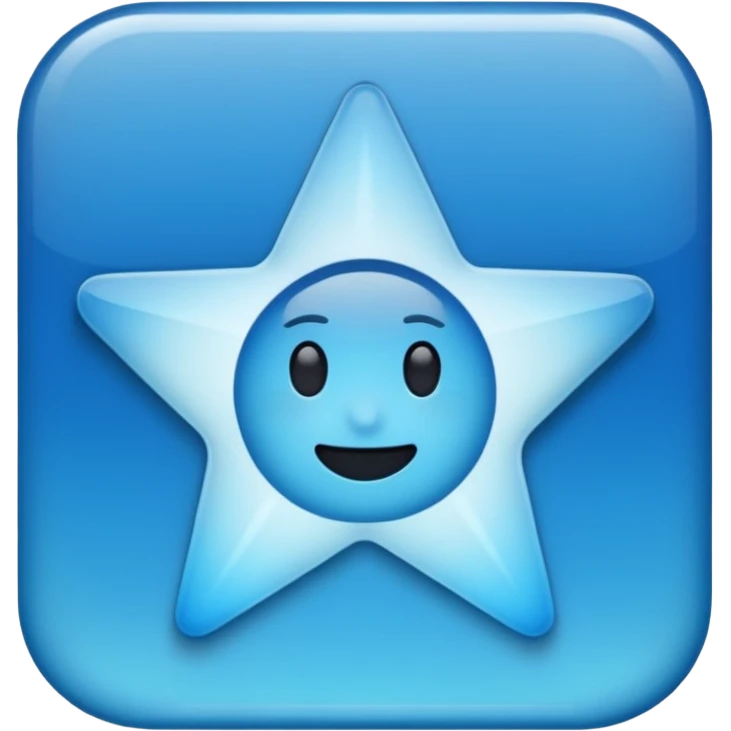 "Create a flat,  emoji featuring a badge or star-like shape with soft, rounded edges. The badge should be split vertically into two gradient shades of blue, bdeeper blue. In the center, place a bold, black checkmark symbol.and clearly recognizable as a verification or approved status icon." emoji