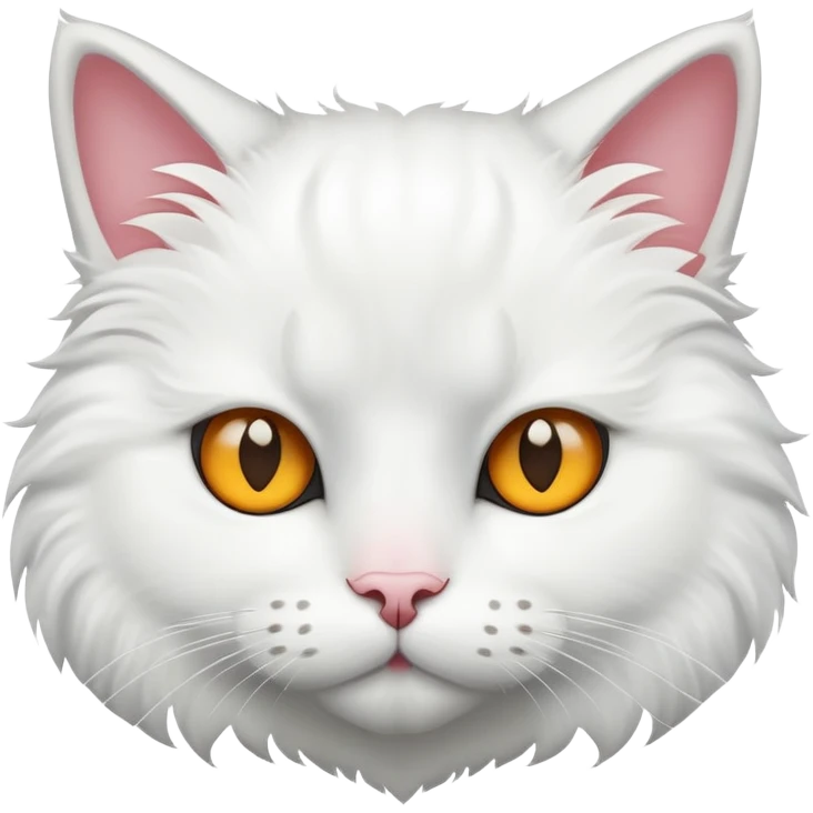 Emoji głowa białego kotka emoji