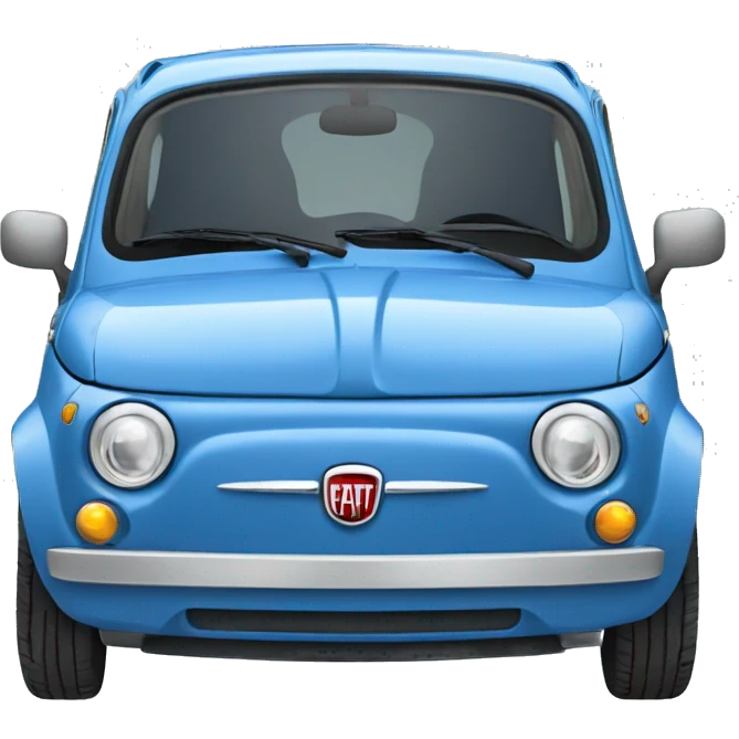 Fiat 500 blue car  emoji