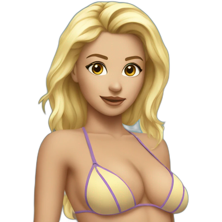 sexy bikini blonde tiny suit emoji