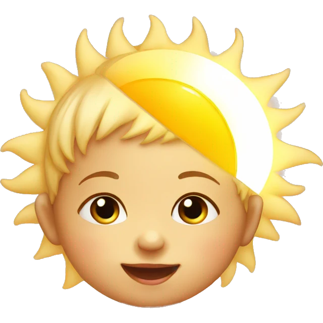 Baby with sun emoji
