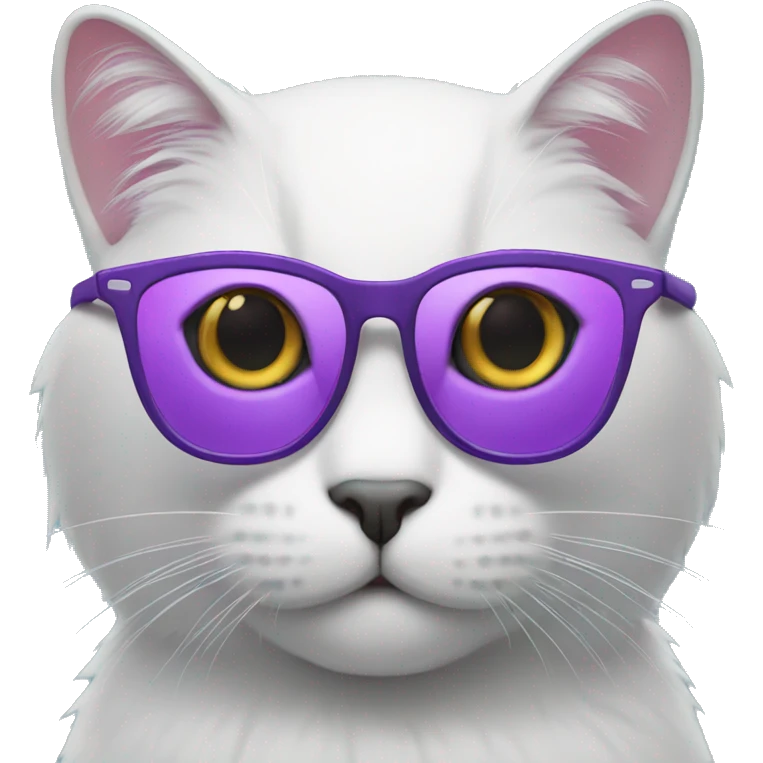 cat with purple glasses emoji