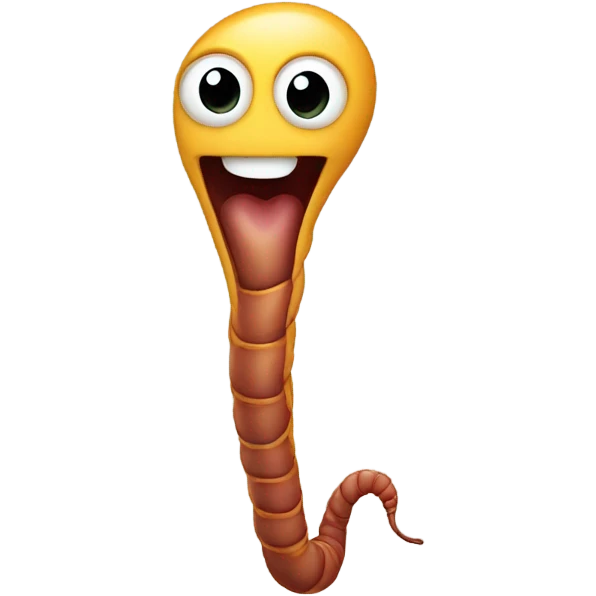 A worm with a thicker head emoji