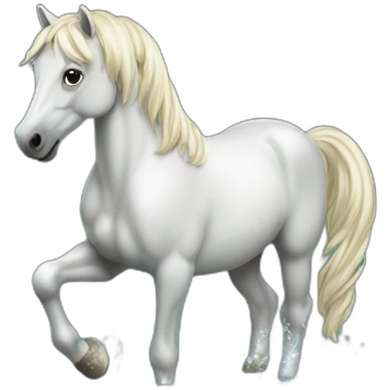 cheval dans l'eau emoji