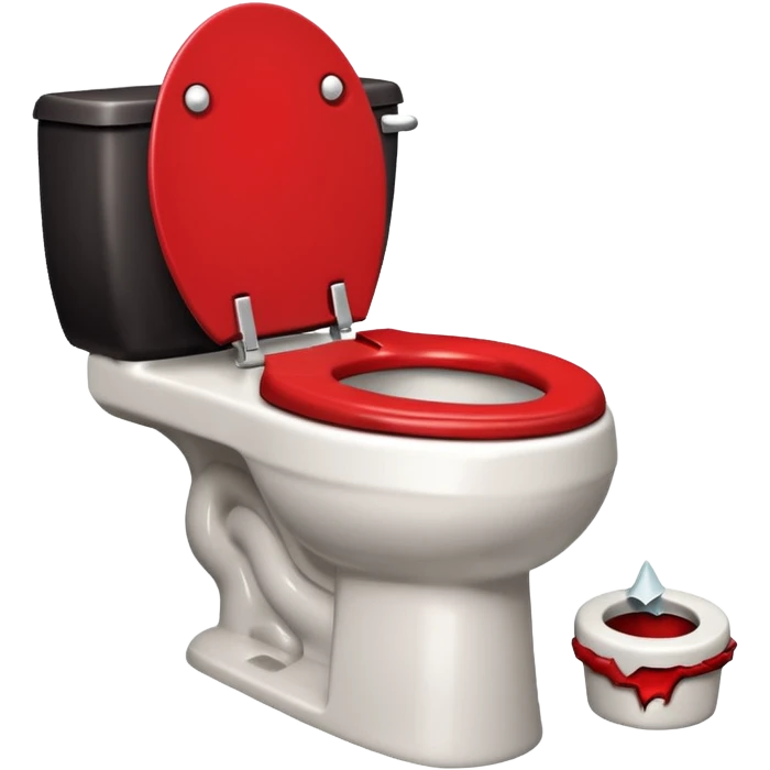 evil red toilet emoji
