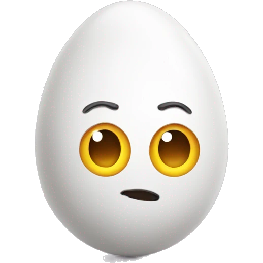 Egg with a face  emoji