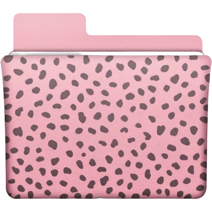 Light pink leopard print file folder emoji