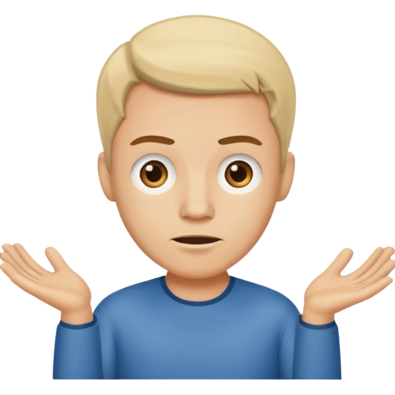 Light man shrugging emoji