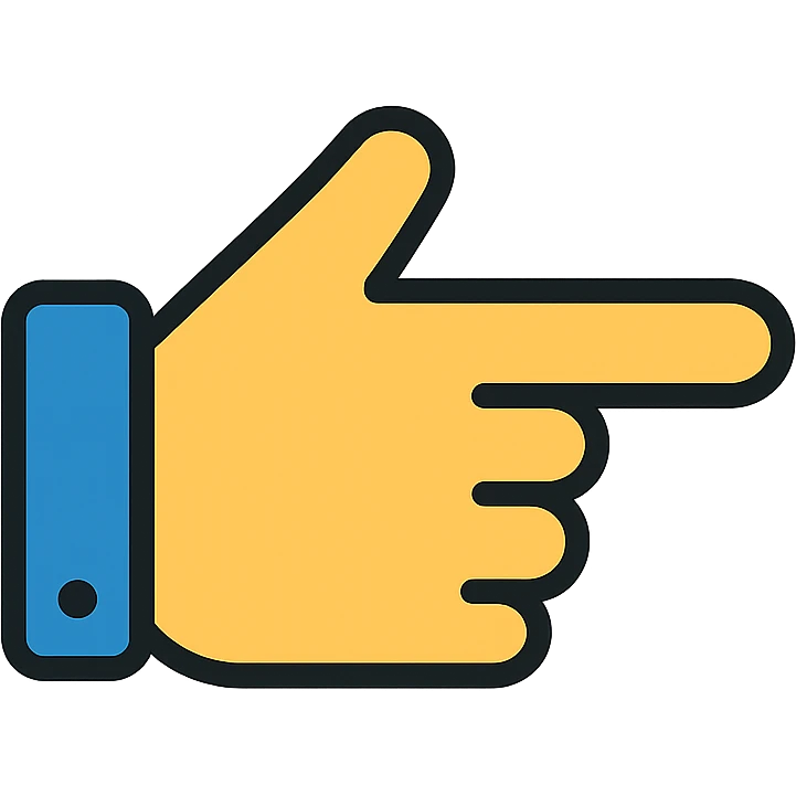 right pointed finger emoji