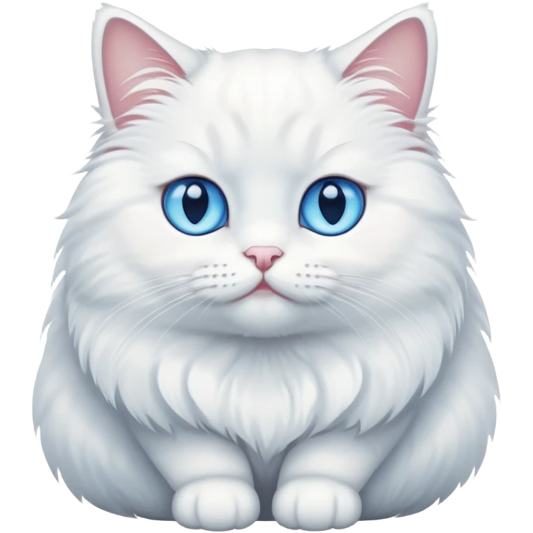 White cat with blue eyes emoji