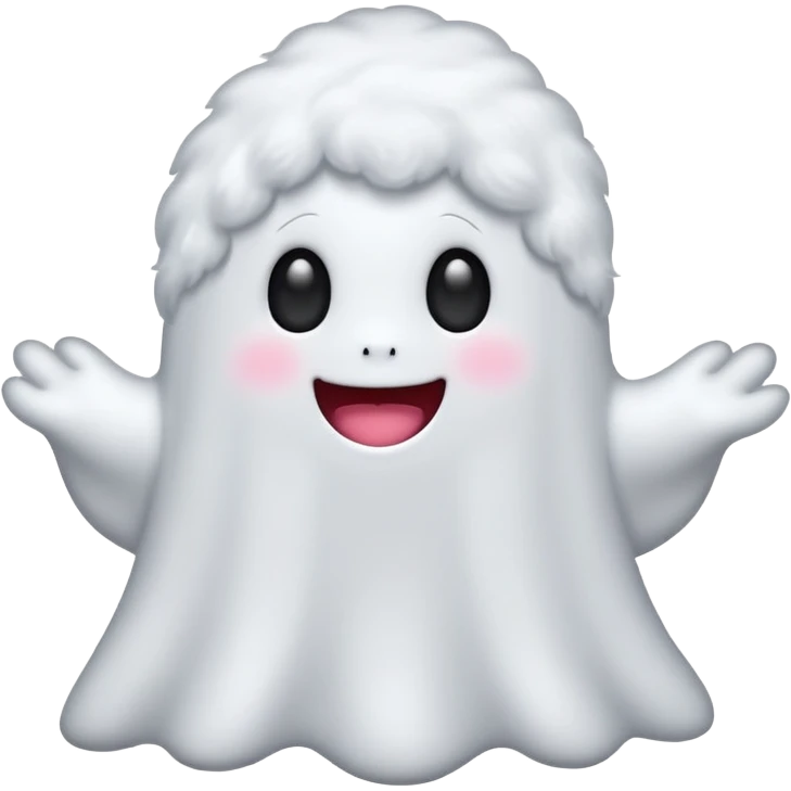 Kawaii ghost cute emoji