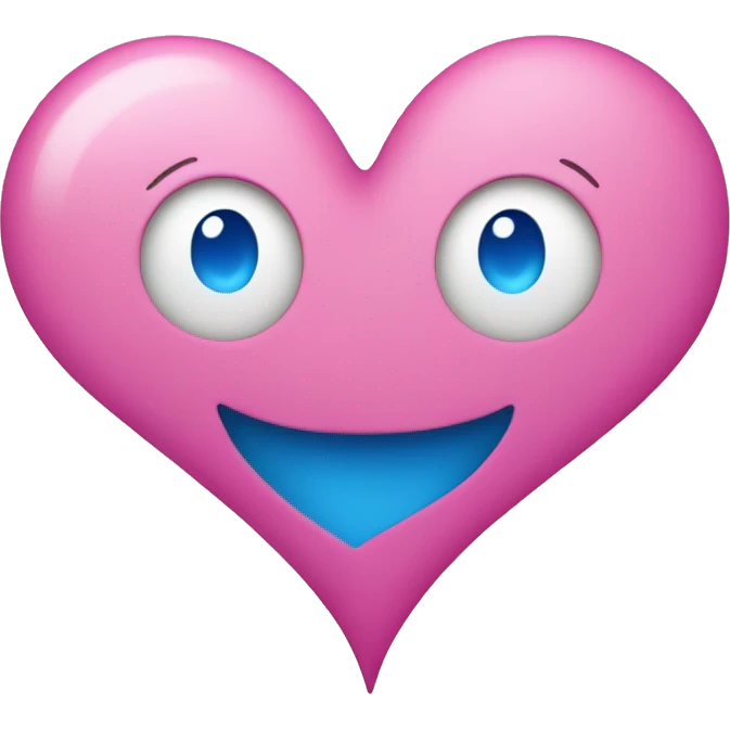 blue and pink heart  emoji