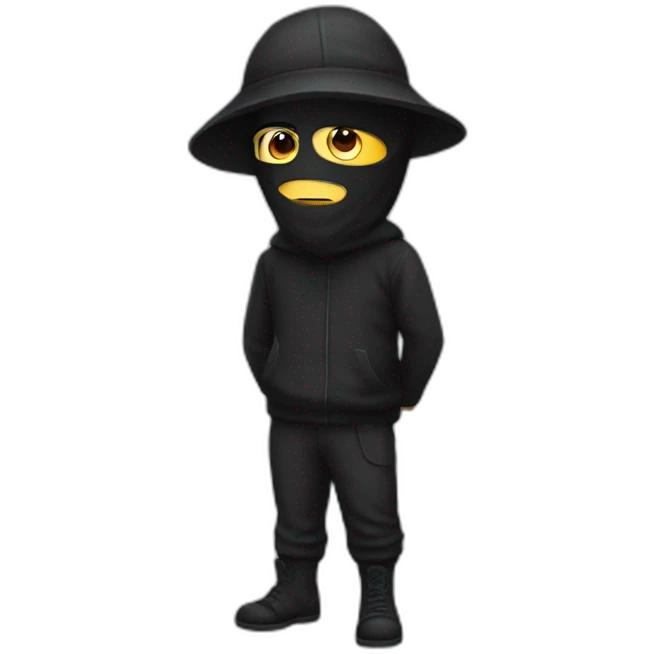 person that looks like a robber emoji