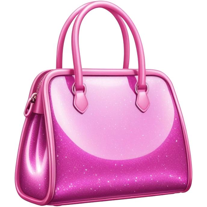 pink shiny sparkly glittery Barbie-style bag emoji