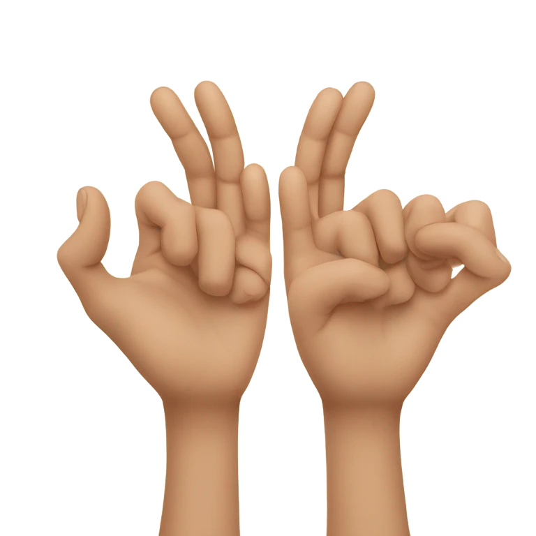 hands making heart hands emoji