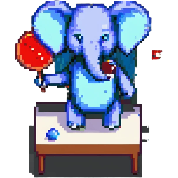 elephant playing ping pong emoji
