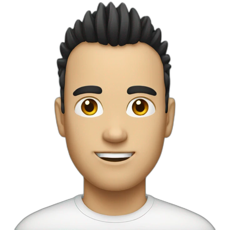 White-Dude-with-black-mohawk emoji