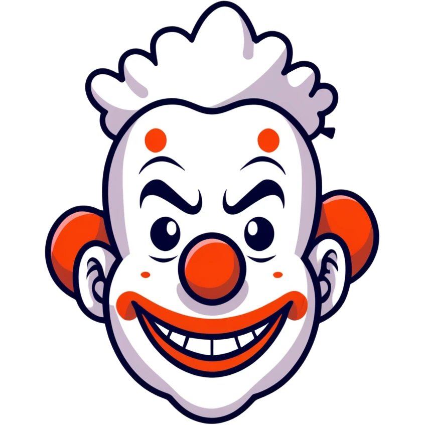 Clown frowning emoji