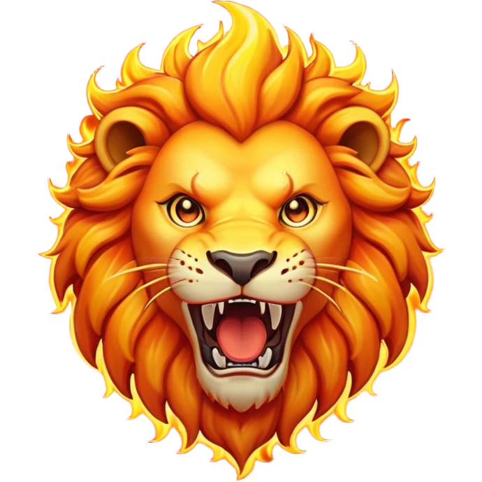 fire lion emoji