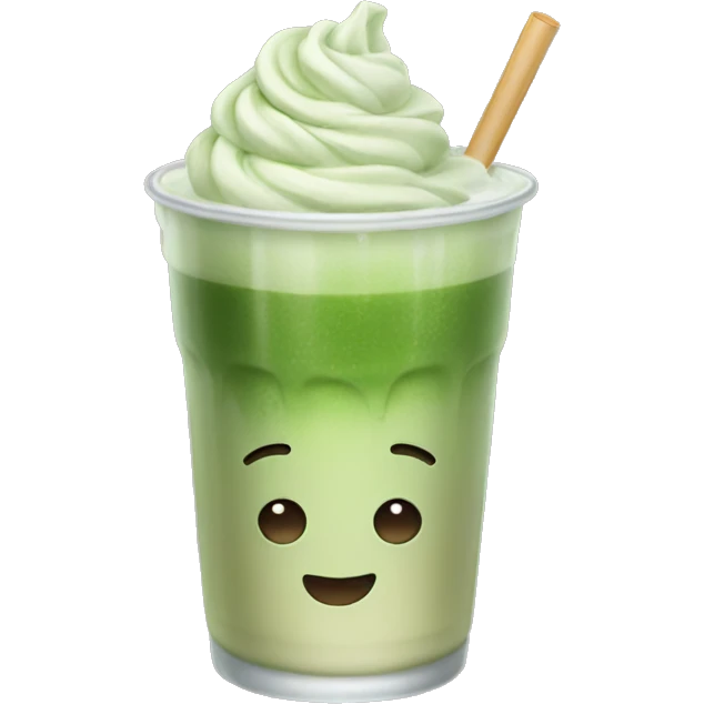 iced matcha latte  emoji